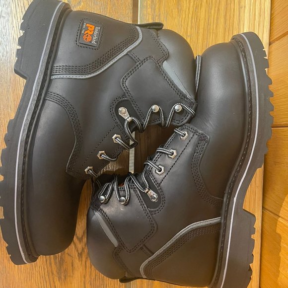 Timberland Pro Men's Industrial WATERPROOF Work Boot Black 33032 ALL SIZES - Picture 8 of 10